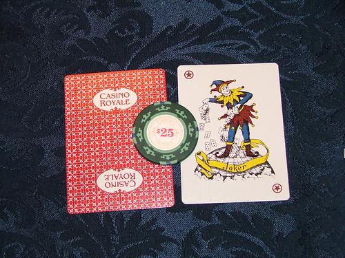 casino royale poker cards with chip