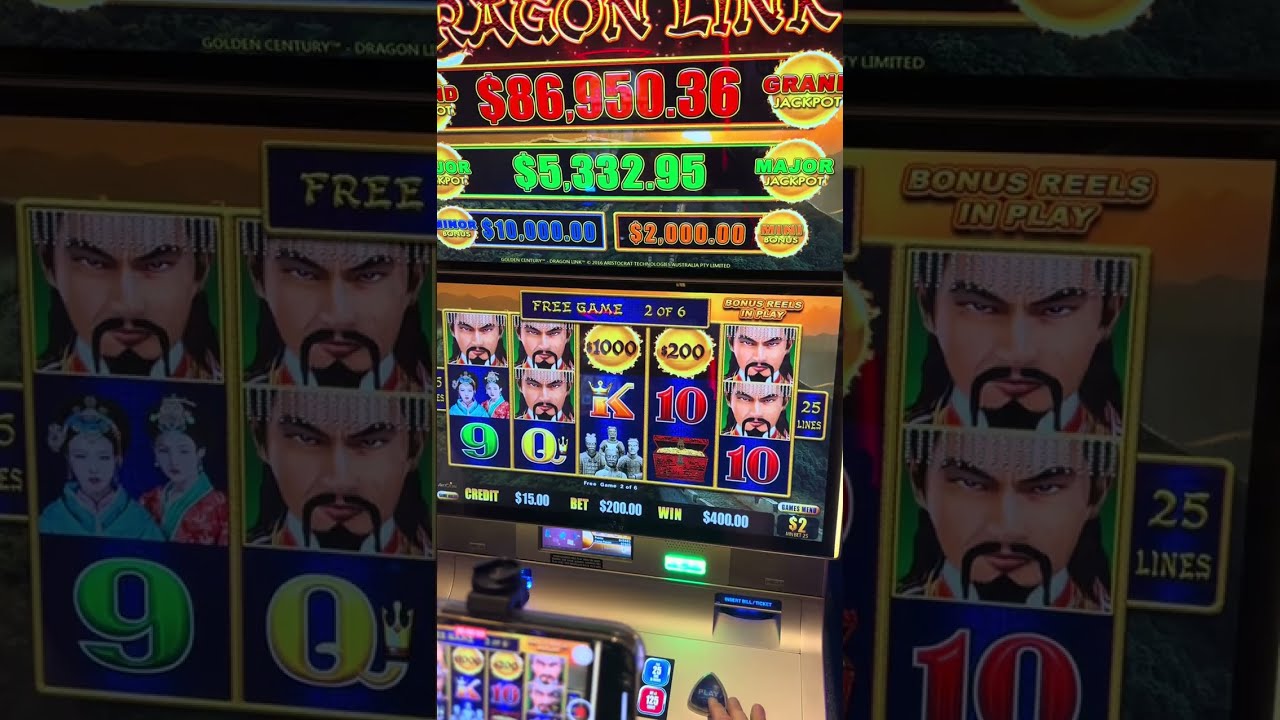 $200 Bet Dragon Link Jackpot #UK Casino Online #slots #gaming