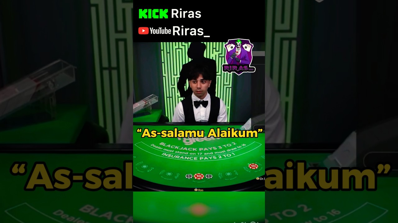 Dealer says As-salamu Alaikum whilst gambling ?? #blackjack #UK Casino Online #shorts