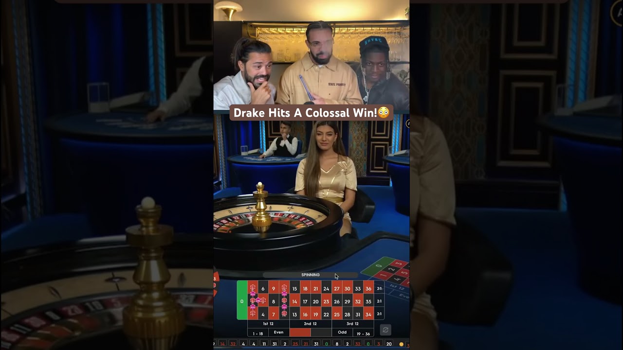 Drake Hits A Colossal Win On Roulette! #drake #roulette #British casino online #maxwin #hugewin #colossal #bigwin