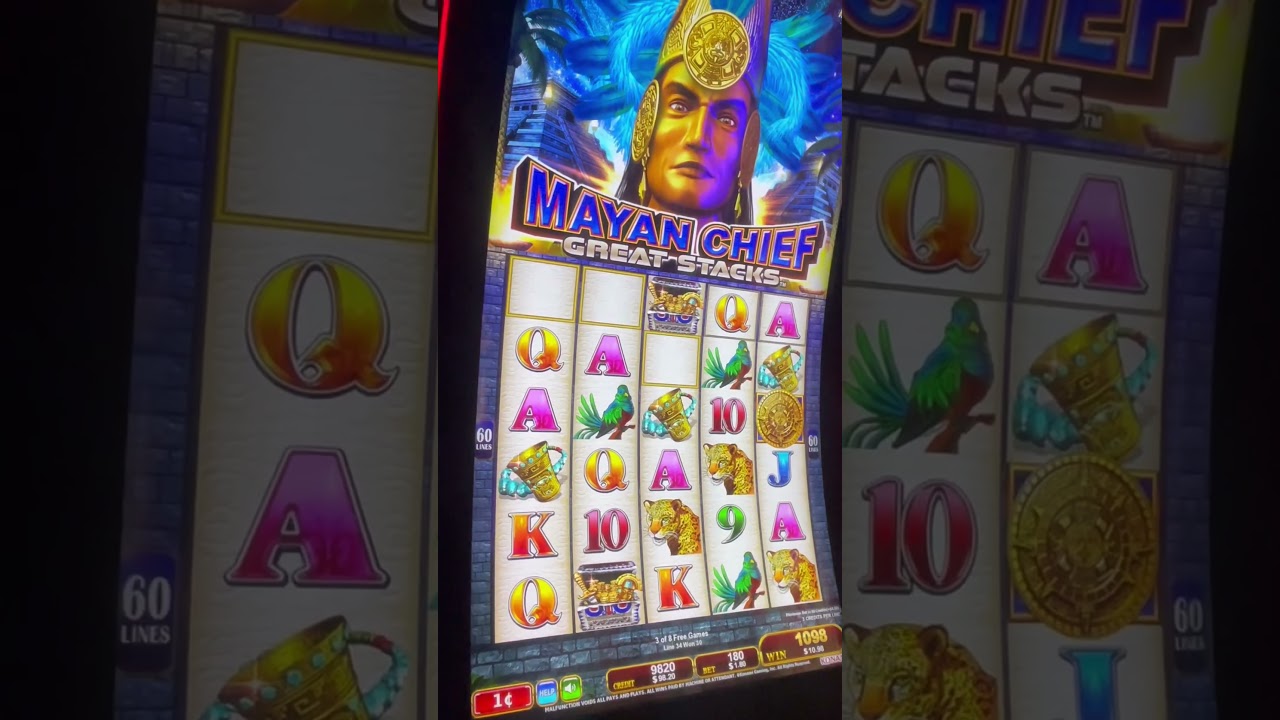 8 FREE GAMES ON MAYAN CHIEF SLOT MACHINE? #UK Casino Online #slots #shorts