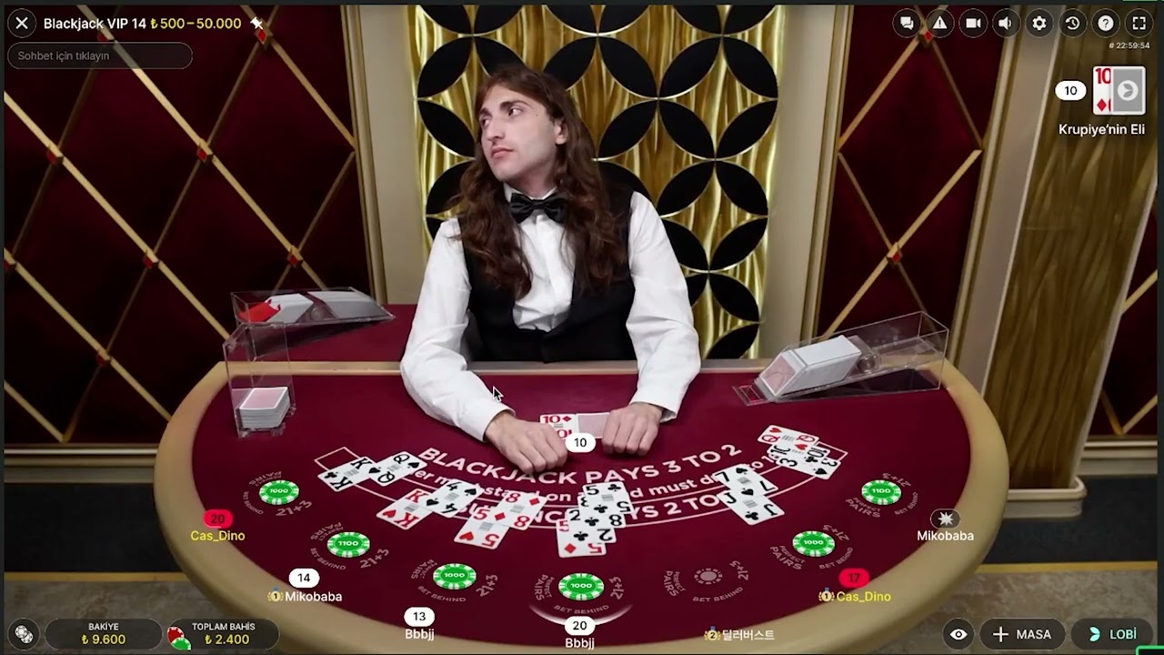 BLACKJACK GÜNLÜK 10.000 TL SERİSİ #35 VIP MASADA VIP KURPİYER #blackjack #canlicasino