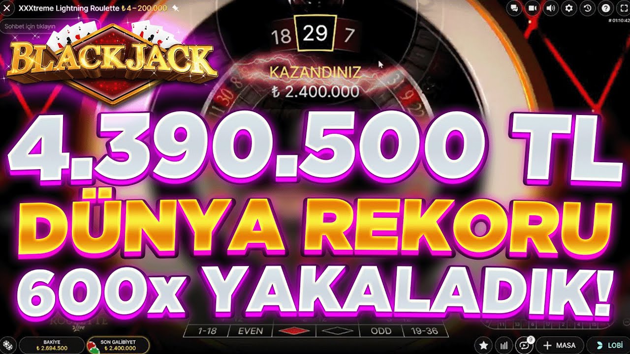 Canlı British casino online Dünya Rekoru | 4.390.000 TL DÜNYA REKORU | 600X RULET VURGUNU ARDINDAN VİP BJ REKORU