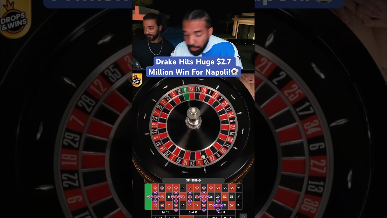 Drake Hits Huge $2.7 Million Win For Napoli! #drake #roulette #UK Casino Online #maxwin #sscnapoli #bigwin