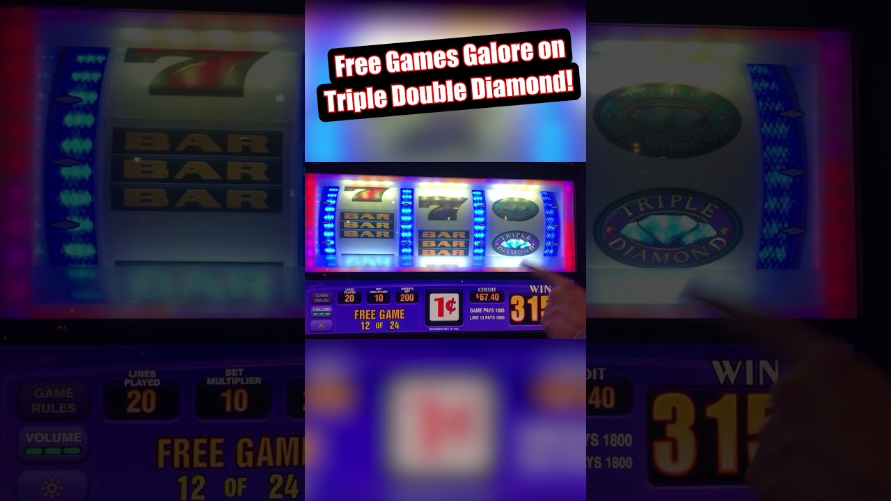 Free Games Galore on Triple Double Diamond #UK Casino Online #gambling