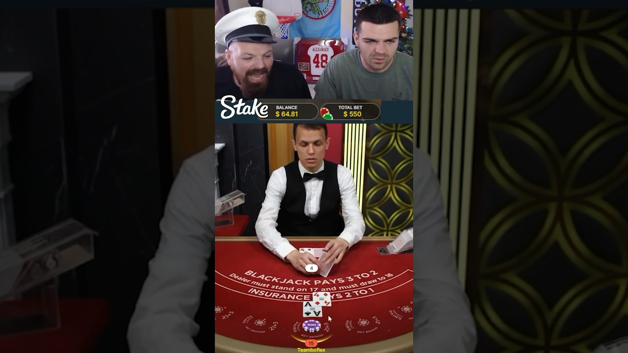 PERFECT $500 DOUBLE DOWN! BLACKJACK!! #shorts #UK Casino Online #blackjack
