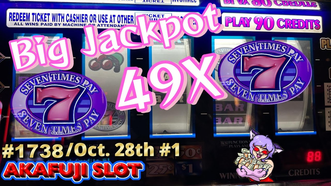 Seven Times Pay Slot Machine Handpay Jackpot at Yaamava British casino online 赤富士スロット お見事！