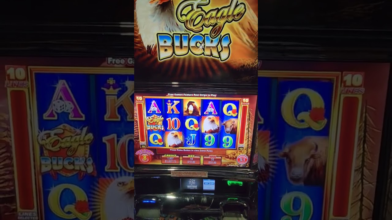 $10 spin Eagle Bucks Bonus #British casino online #slots #highlimit #lasvegas #gambling #bonus #vegas
