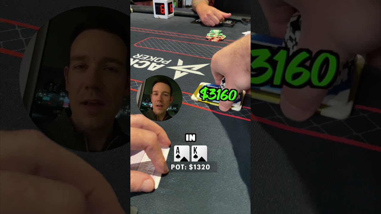 ALL-IN vs Nacho for $7,185 with AK!  #poker #pokershort #cashgame #cashgamepoker #acr  #UK Casino Online
