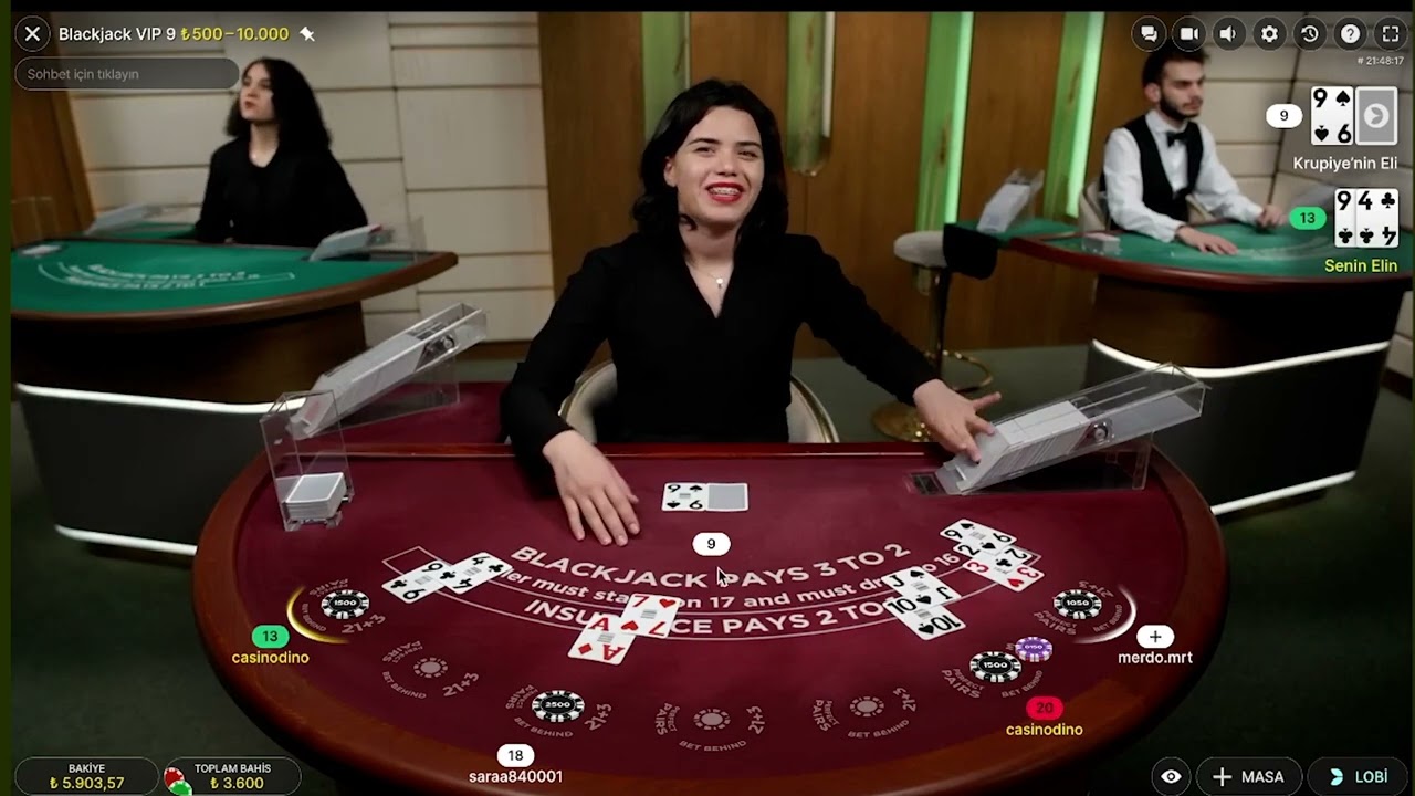 BLACKJACK GÜNLÜK 10.000 TL SERİSİ #46 KIRK KATI YAN BAHİS !#blackjack #canlicasino