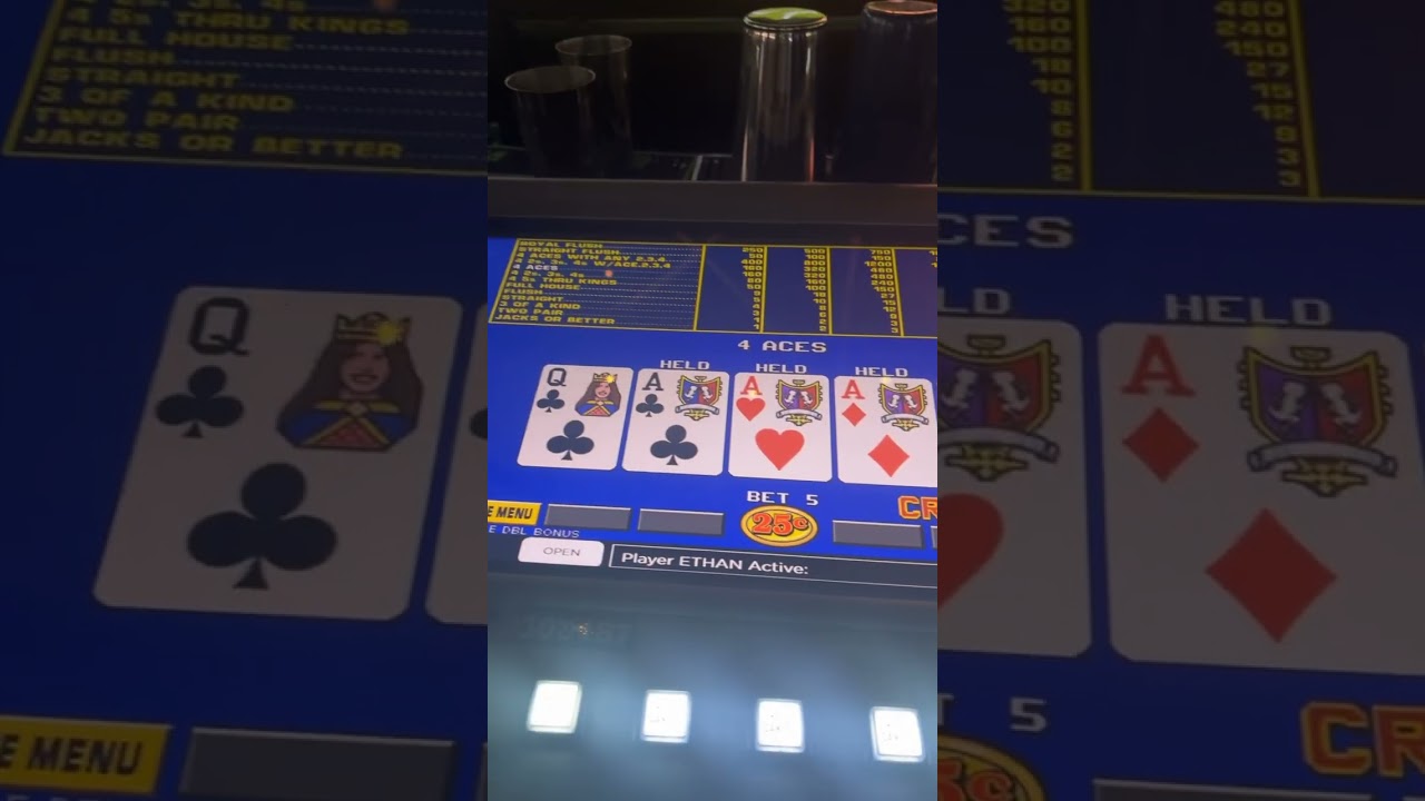 DEALT QUADS ACES ON MAX BET DOUBLE DOUBLE BONUS VIDEO POKER! #British casino online #videopoker #slots #gamble