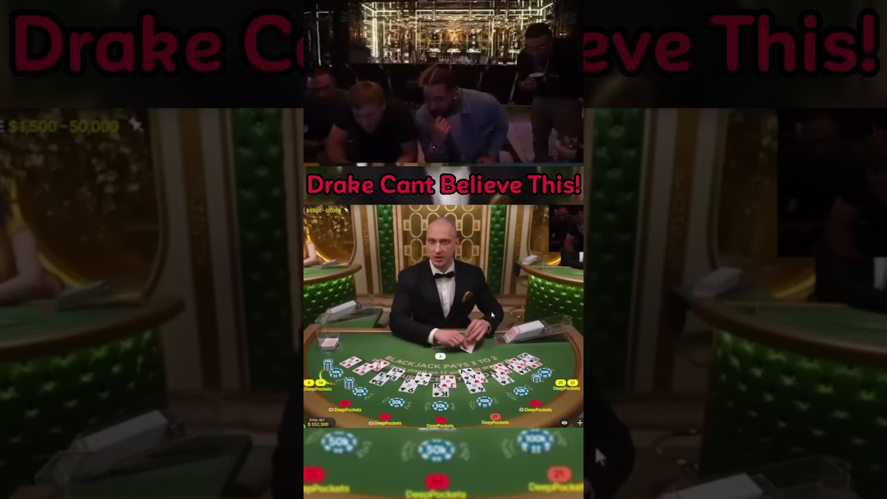 Drake Gets Incredibly Lucky Playing Blackjack! #drake #blackjack #gambling #British casino online #bigwin #maxwin