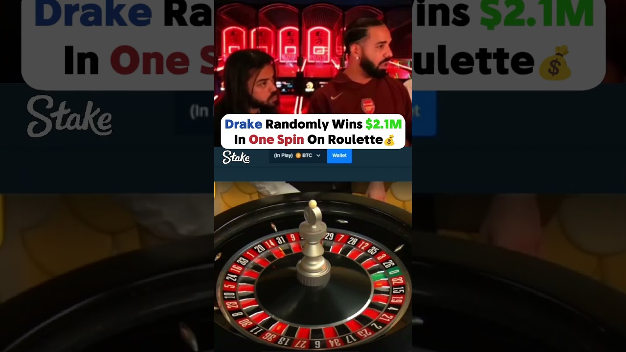 Drake Randomly Wins a Calm $2.1M on Roulette?#stake #UK Casino Online #drake #roulette #short #shorts