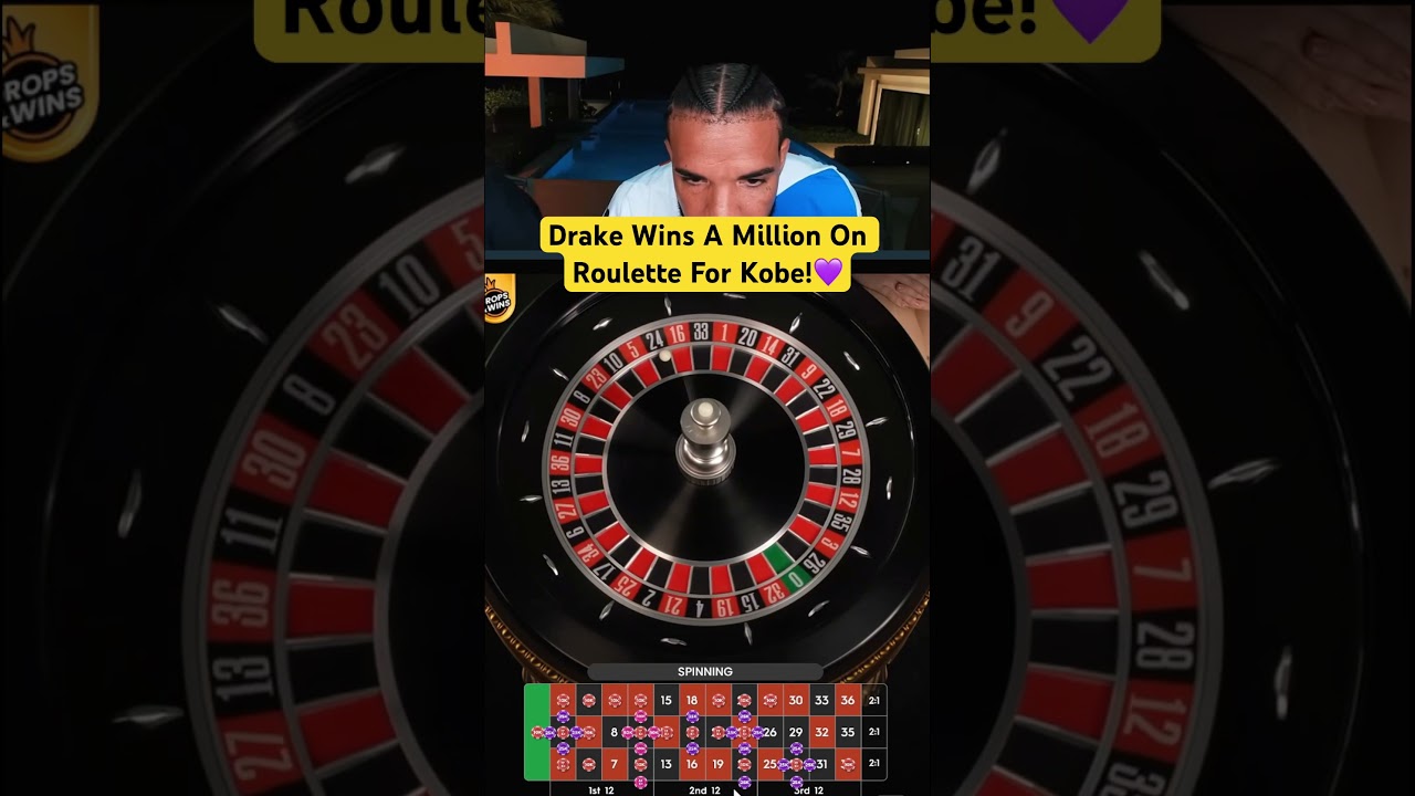 Drake Wins A Million On Roulette For Kobe! #drake #roulette #British casino online #maxwin #kobe #bigwin #hugewin