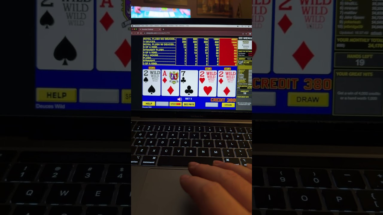 Going for 4 deuces!! #British casino online #gambling #poker