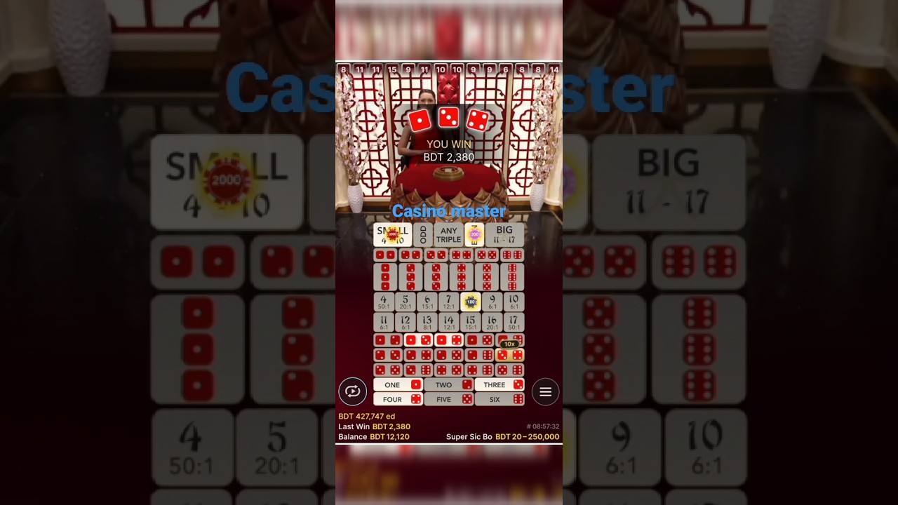 Sicbo Big Win ???Win Win Win Big Win #UK Casino Online #mcw#mcwedding #onlinecasino#UK Casino Online #fantan #sicbo #mcw